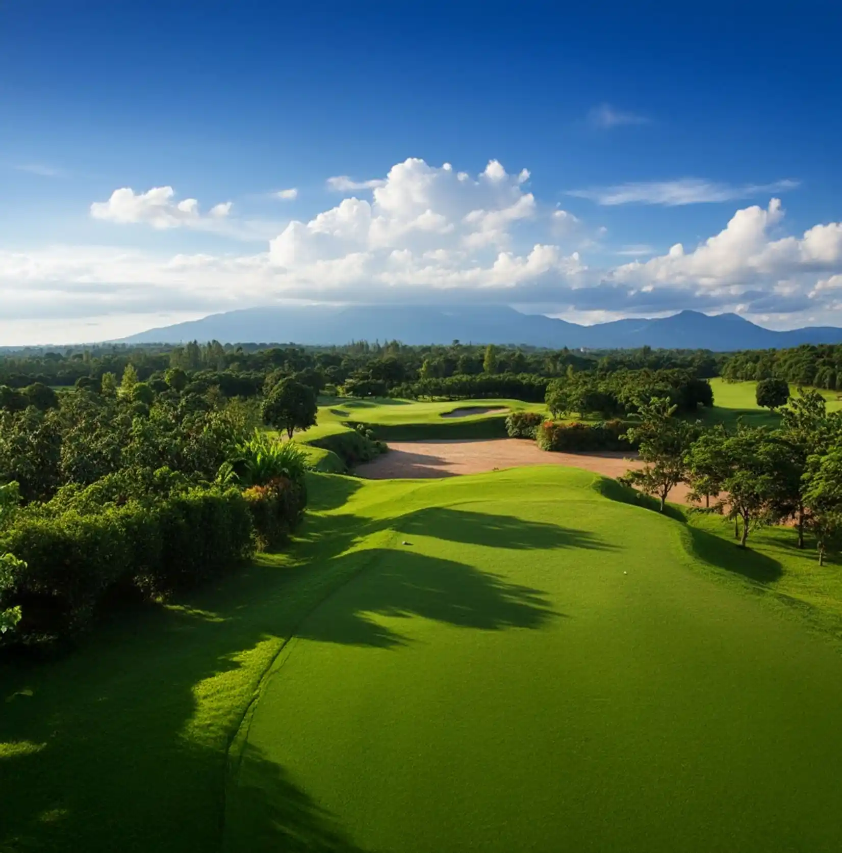 Mae Jo Golf Resort - Fairway entre les arbres fruitiers tropicaux